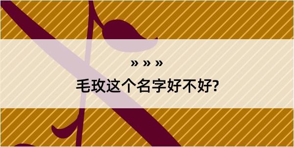 毛玫这个名字好不好?