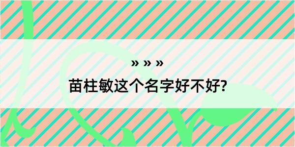 苗柱敏这个名字好不好?