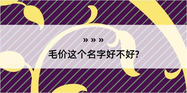 毛价这个名字好不好?