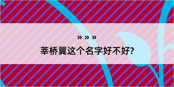 莘桥翼这个名字好不好?