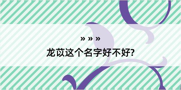 龙苡这个名字好不好?