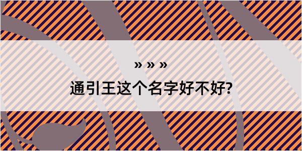 通引王这个名字好不好?