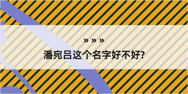 潘宛吕这个名字好不好?